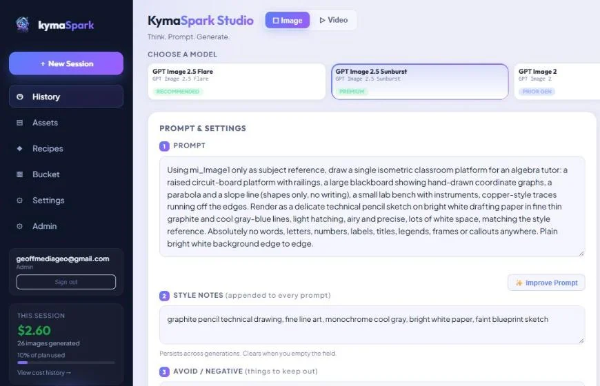 Screenshot of KaiMaSpark Studio
